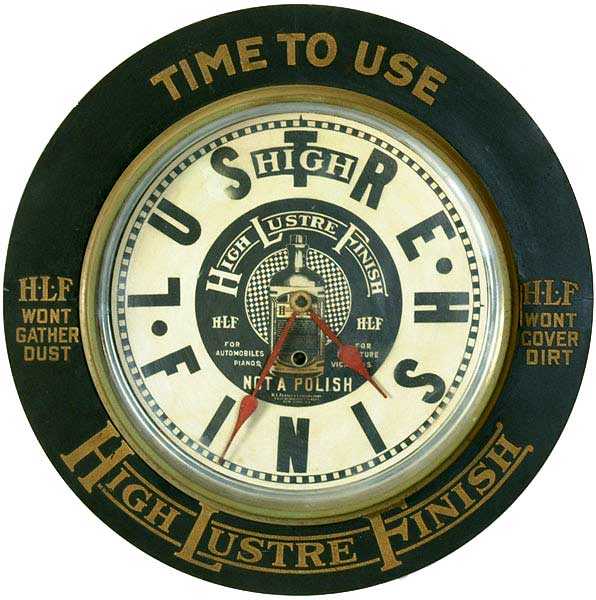 Advertising Gallery Wall Clock — Antique Clocks Price Guide
