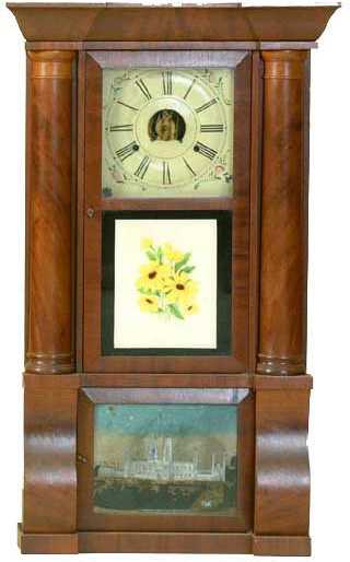 Birge &amp; Peck Double Decker Empire Column Shelf Clock — Antique Clocks Price Guide
