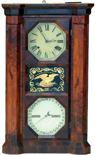 Seth Thomas Calendar Empire Column Shelf Clock — Antique Clocks Price Guide