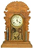 Waterbury Tampa Model Oak Kitchen Calendar Shelf Clock