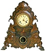 George B. Owens, NYC, NY, Iron Front Shelf Clock