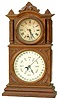 Ingraham Parlor Walnut Shelf Calendar Clock