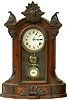 Massive Victorian Walnut Shelf Clock