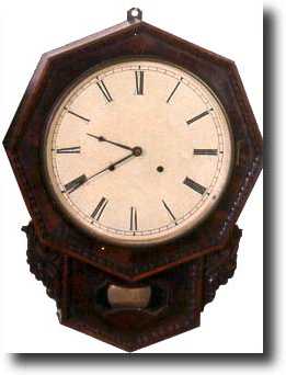 CHAUNCEY JEROME OCTAGONAL WALL CLOCK (New Haven, c. 1860) — Antique Clocks Price Guide