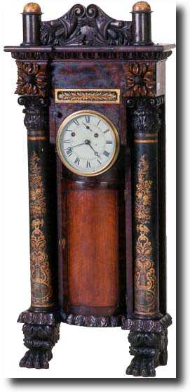 A MOST IMPORTANT ASA MUNGER STOVEPIPE MONUMENTAL SHELF CLOCK (Auburn, NY c. 1830) — Antique Clocks Price Guide