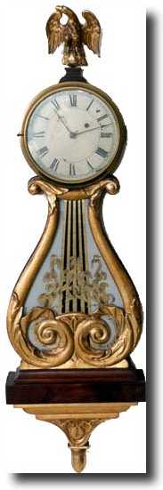 FINE NEW ENGLAND LYRE BANJO (c. 1820) — Antique Clocks Price Guide