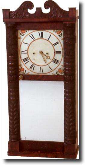 RARE ABNER JONES SHELF CLOCK (E. Bloomfield, NY c. 1825-1830) — Antique Clocks Price Guide
