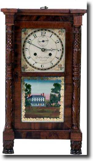 EXTREMELY RARE CURTIS &amp; CLARK SHELF CLOCK (Plymouth, CT 1826) — Antique Clocks Price Guide