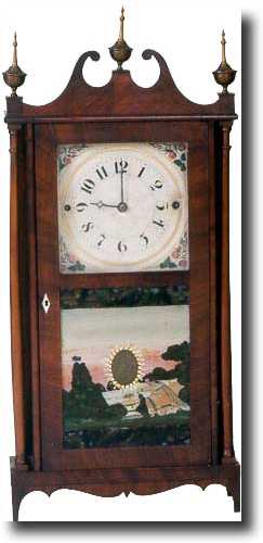 RARE MINIATURE ETHEL NORTH PILLAR AND SCROLL (Torrington, CT c. 1820) — Antique Clocks Price Guide