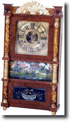 RARE BIRGE AND MALLORY TRIPLE DECKER SHELF CLOCK (Bristol, CT c. 1840) — Antique Clocks Price Guide