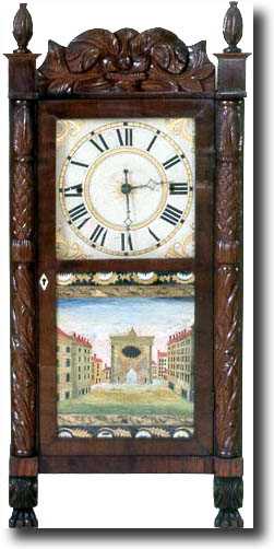 RARE RODNEY BRACE SHELF CLOCK (Northbridge, MA c. 1830) — Antique Clocks Price Guide