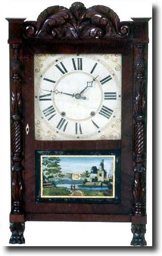 RILEY WHITING SHELF CLOCK (Winchester, CT c. 1825) — Antique Clocks Price Guide