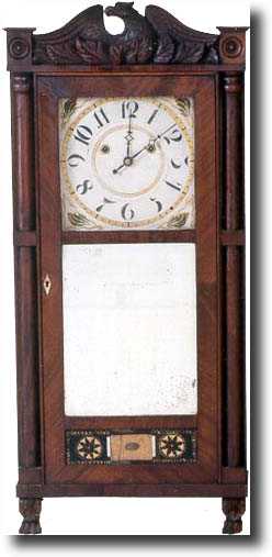 SILAS HOADLEY SHELF CLOCK (Plymouth, CT c. 1830) — Antique Clocks Price Guide