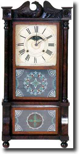 BIRGE AND MALLORY EMPIRE SHELF CLOCK (Bristol, CT c. 1830) — Antique Clocks Price Guide