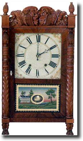 JEROME &amp; DARROW SHELF CLOCK (Bristol, CT c. 1830) — Antique Clocks Price Guide