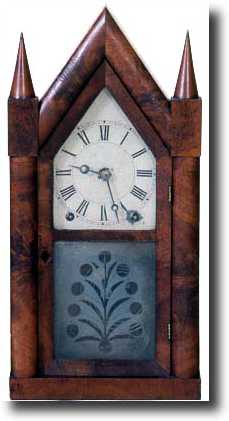 BREWSTER &amp; INGRAHAM STEEPLE BEEHIVE SHELF CLOCK (Bristol, CT c. 1840) — Antique Clocks Price Guide