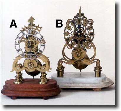 ENGLISH SKELETON CLOCK (c. l9th century) (Photo B) — Antique Clocks Price Guide