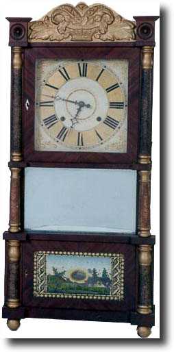 C. &amp; L.C. IVES TRIPLE DECKER SHELF CLOCK (Bristol, CT c. 1840) — Antique Clocks Price Guide