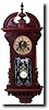 UNUSUAL GILBERT HANGING CALENDAR CLOCK (Winston, CT c. 1870)