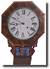 E.N. WELCH SCHOOLHOUSE WALL CLOCK (Forestville, CT c. 1870)