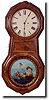 SETH THOMAS WALL HANGING CALENDAR CLOCK (c. 1860)