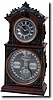 ITHACA No. 3 1/2 DOUBLE DIAL CALENDAR CLOCK (Ithaca, NY c. 1870)