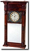 ASA MUNGER IRONING BOARD TOP SHELF CLOCK (Auburn, NY c. 1830)