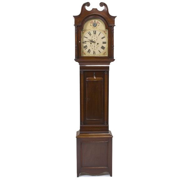 English Mahogany Tall Case Clock, — Antique Clocks Price Guide