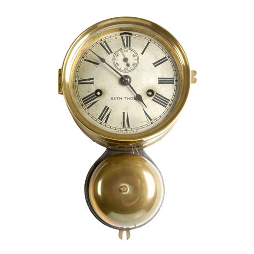 Seth Thomas Marine Lever Bell Under Clock, — Antique Clocks Price Guide