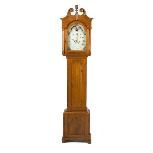 Bucks County, Pennsylvania Cherry Chippendale Tall Case Clock, — Antique Clocks Price Guide