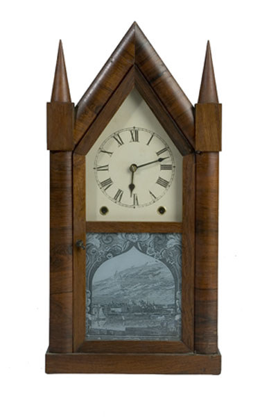 Terry, Downs and Co. Mahogany Steeple Clock, — Antique Clocks Price Guide
