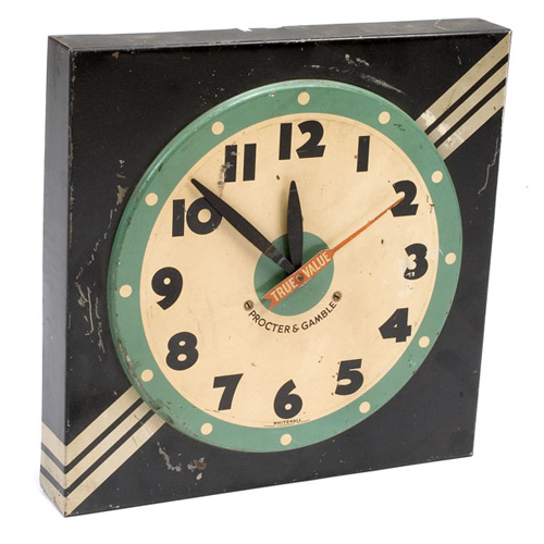 Procter &amp; Gamble True Value Electric Wall Clock, — Antique Clocks Price Guide