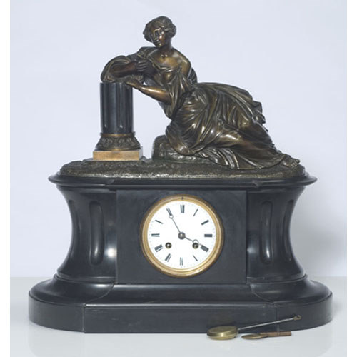 A. Waygand, Paris Figural Mantel Clock, — Antique Clocks Price Guide