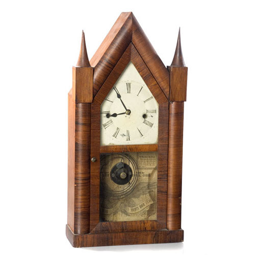 Ansonia Retailed Terry &amp; Andrews Steeple Clock, — Antique Clocks Price Guide