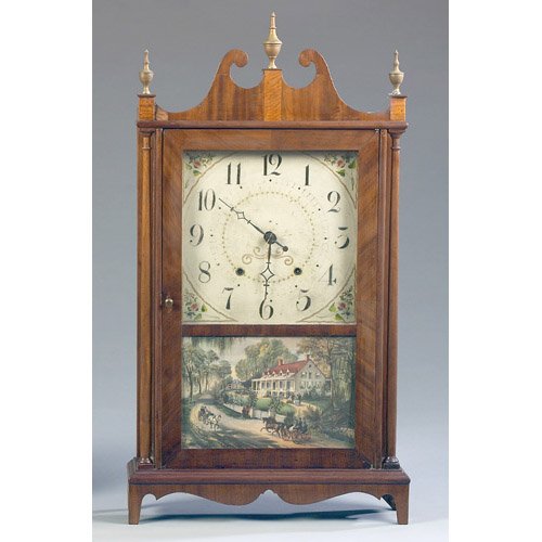 Pillar &amp; Scroll Clock, — Antique Clocks Price Guide