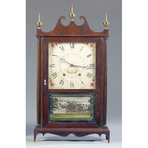 Seth Thomas Pillar &amp; Scroll Shelf Clock, — Antique Clocks Price Guide