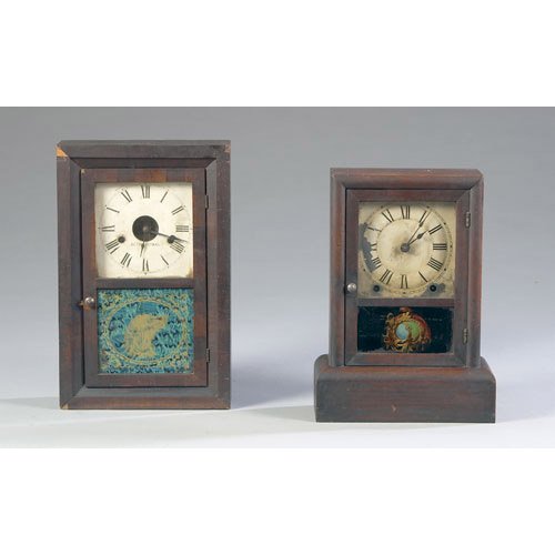 Two Miniature Ogee Shelf Clocks, — Antique Clocks Price Guide