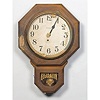Ingraham 12-Inch Ingot Oak Regulator Clock,