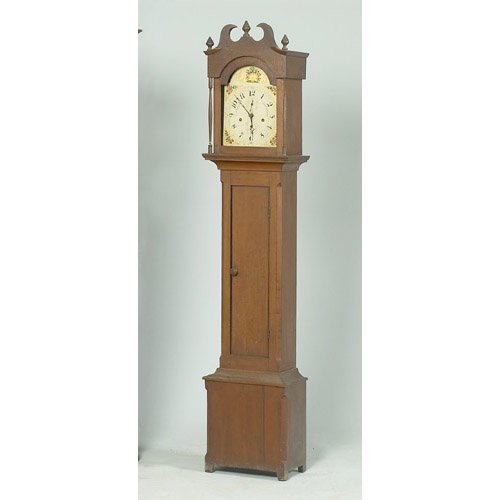 Luman Watson, Cincinnati Cherry Tall Case Clock, — Antique Clocks Price Guide