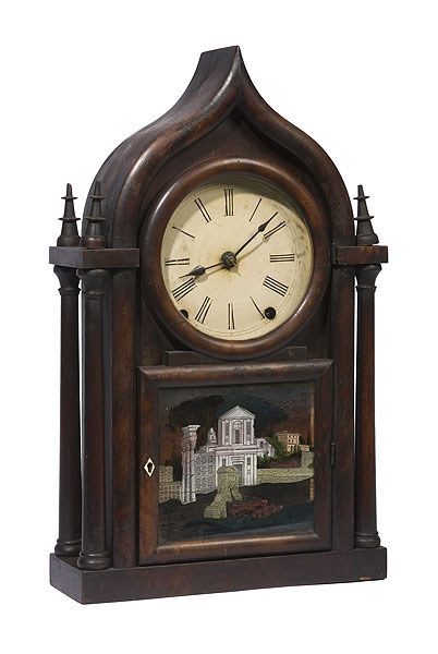 Terry &amp; Andrew Four Columned Gothic Beehive Clock, — Antique Clocks Price Guide