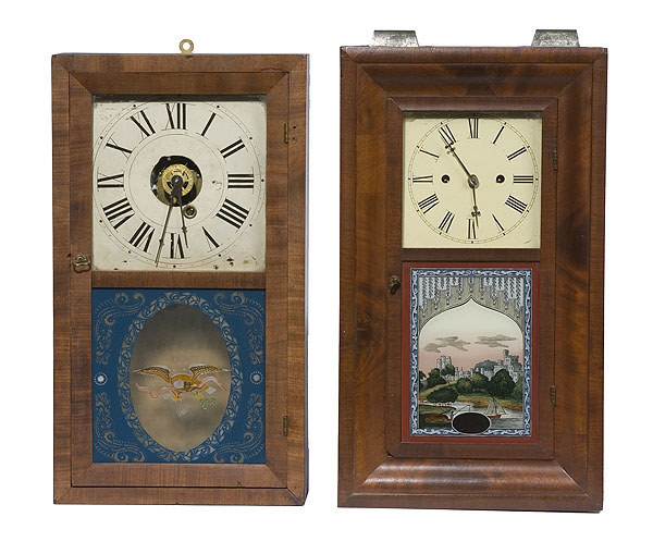 Three S.B. &amp; Henry Terry Beveled &amp; Ogee Shelf Clocks, — Antique Clocks Price Guide