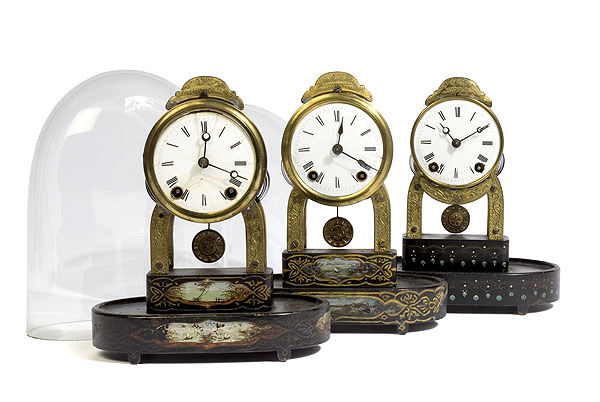 Three Terry Domed Skeleton Clocks, — Antique Clocks Price Guide