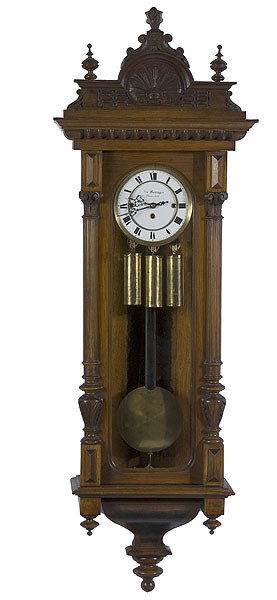 Jas. Muiringer Triple Weight Vienna Regulator Clock, — Antique Clocks Price Guide