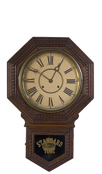Gilbert, Admiral Oak Drop Regulator Wall Clock, — Antique Clocks Price Guide
