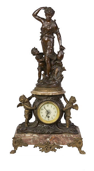 French Figural Clock, — Antique Clocks Price Guide