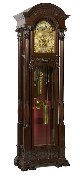 Bawo &amp; Dotter No. 4 Mahogany Tall Case Clock, — Antique Clocks Price Guide