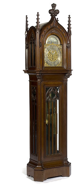Herschede Pattern 83 High Gothic Tall Case Clock, — Antique Clocks Price Guide