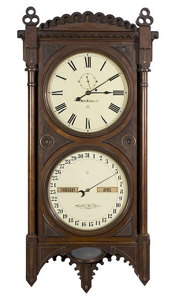Rare Seth Thomas Office Calendar No. 5 Double Dial Clock, — Antique Clocks Price Guide