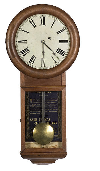 Seth Thomas Regulator No. 1 Mahogany Eight-Day Clock, — Antique Clocks Price Guide