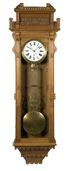 Jeweler's Regulator Clock in Walnut Case, — Antique Clocks Price Guide